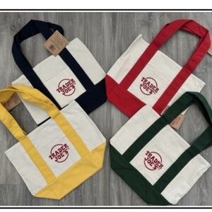 Trader Joe's Canvas Tote Bags Set brand new
